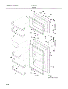 Doors parts for Frigidaire Refrigerator FFHT1514TS3 from AppliancePartsPros.com