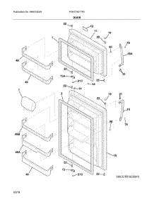 Doors parts for Frigidaire Refrigerator FGHT1837TF0 from AppliancePartsPros.com