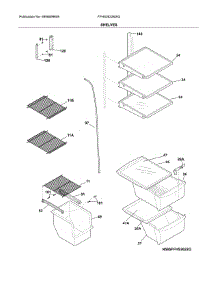 Shelves parts for Frigidaire Refrigerator FFHS2622MSQ from AppliancePartsPros.com