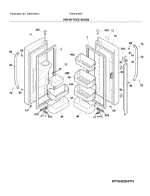 Fresh Food Door parts for Frigidaire Refrigerator FGHD2368TD3 from AppliancePartsPros.com