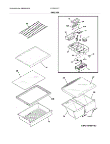 Shelves parts for Frigidaire Refrigerator FGTR2037TF1 from AppliancePartsPros.com