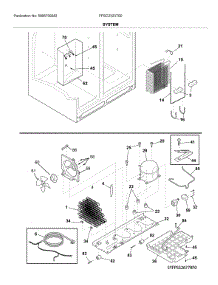 System parts for Frigidaire Refrigerator FFSC2323TS0 from AppliancePartsPros.com