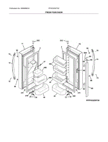 Fresh Food Doors parts for Frigidaire Refrigerator FFHD2250TS2 from AppliancePartsPros.com
