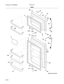 Doors parts for Frigidaire Refrigerator FFTR1621TW1 from AppliancePartsPros.com