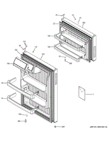 Doors parts for Ge Refrigerator GTN16DBEDRWW from AppliancePartsPros.com