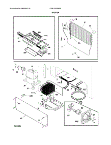 System parts for Frigidaire Refrigerator FPRU19F8RFD from AppliancePartsPros.com