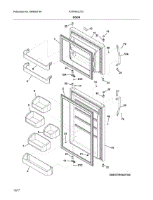 Doors parts for Frigidaire Refrigerator FGTR1842TD1 from AppliancePartsPros.com