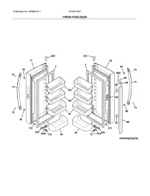 Fresh Food Door parts for Frigidaire Refrigerator FFHN2750TD1 from AppliancePartsPros.com