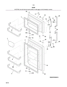 Doors parts for Kenmore Refrigerator 253.70502617 (25370502617, 253 70502617) from AppliancePartsPros.com