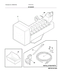 Ice Mnaker parts for Frigidaire Refrigerator FFHI2131QP3 from AppliancePartsPros.com