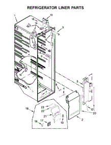 Refrigerator Liner Parts parts for Kenmore Refrigerator 106.51764511 (10651764511, 106 51764511) from AppliancePartsPros.com