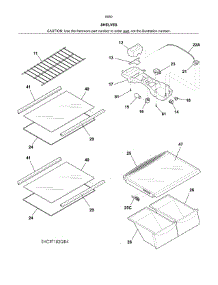 Shelves parts for Kenmore Refrigerator 253.60509616 (25360509616, 253 60509616) from AppliancePartsPros.com