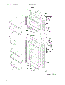 Doors parts for Frigidaire Refrigerator FTMD18P4TD0 from AppliancePartsPros.com