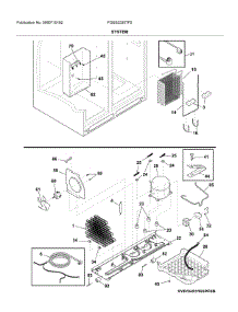 System parts for Frigidaire Refrigerator FGSS2335TF0 from AppliancePartsPros.com
