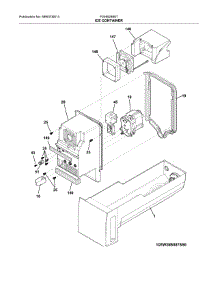 Ice Container parts for Frigidaire Refrigerator FGHB2868TE0 from AppliancePartsPros.com