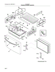 Freezer Drawer, Baskets parts for Frigidaire Refrigerator FGHB2868TF0 from AppliancePartsPros.com