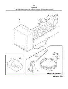 Ice Maker parts for Kenmore Refrigerator 253.70402612 (25370402612, 253 70402612) from AppliancePartsPros.com