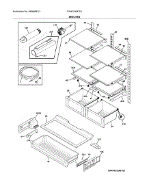 Shelves parts for Frigidaire Refrigerator FGHG2368TF0 from AppliancePartsPros.com