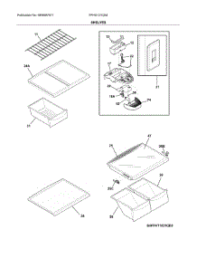 Shelves parts for Frigidaire Refrigerator FFHI2131QS4 from AppliancePartsPros.com