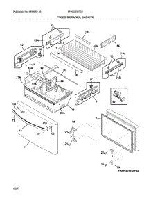 Freezer Drawer, Baskets parts for Frigidaire Refrigerator FFHG2250TD0 from AppliancePartsPros.com
