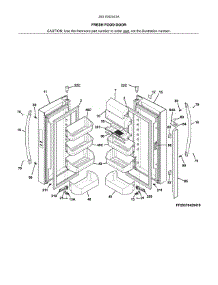 Fresh Food Door parts for Kenmore Refrigerator 253.7042341A (2537042341A, 253 7042341A) from AppliancePartsPros.com