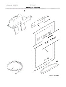 Ice & Water Dispenser parts for Frigidaire Refrigerator FFHX2325TP0 from AppliancePartsPros.com
