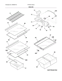 Shelves parts for Frigidaire Refrigerator FFTR2021QSCA from AppliancePartsPros.com