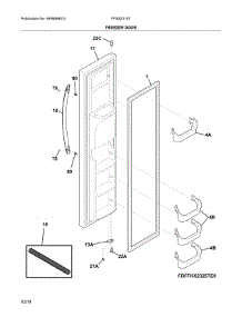 Freezer Door parts for Frigidaire Refrigerator FFSS2315TE0 from AppliancePartsPros.com