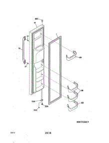 Freezer Door parts for Frigidaire Refrigerator FFHS2322MWD from AppliancePartsPros.com