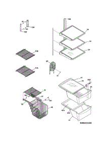 Shelves parts for Frigidaire Refrigerator FFHS2322MWD from AppliancePartsPros.com