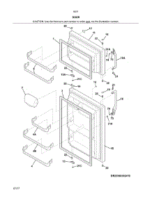 Door parts for Kenmore Refrigerator 253.60319415 (25360319415, 253 60319415) from AppliancePartsPros.com