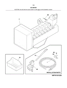 Ice Maker parts for Kenmore Refrigerator 253.70643612 (25370643612, 253 70643612) from AppliancePartsPros.com
