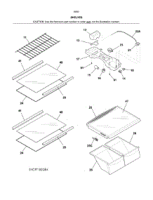 Shelves parts for Kenmore Refrigerator 253.60509614 (25360509614, 253 60509614) from AppliancePartsPros.com
