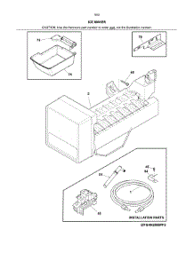 Ice Maker parts for Kenmore Refrigerator 253.70419419 (25370419419, 253 70419419) from AppliancePartsPros.com