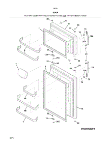 Door parts for Kenmore Refrigerator 253.60309611 (25360309611, 253 60309611) from AppliancePartsPros.com
