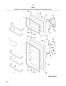 Door parts for Kenmore Refrigerator 253.70505612 (25370505612, 253 70505612) from AppliancePartsPros.com
