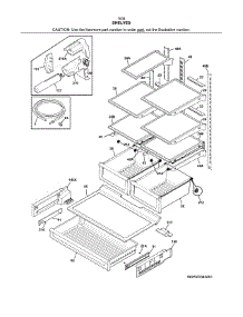Shelves parts for Kenmore Refrigerator 253.7034241D (2537034241D, 253 7034241D) from AppliancePartsPros.com