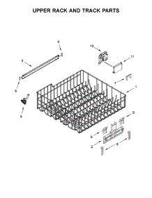 Upper Rack And Track Parts parts for Kenmore Dishwasher 665.14573N612 (66514573N612, 665 14573N612) from AppliancePartsPros.com