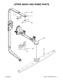 Upper Wash And Rinse Parts parts for Kenmore Dishwasher 665.14562N611 (66514562N611, 665 14562N611) from AppliancePartsPros.com