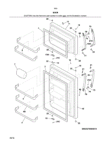 Doors parts for Kenmore Refrigerator 253.70504610 (25370504610, 253 70504610) from AppliancePartsPros.com