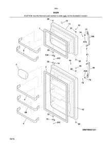 Doors parts for Kenmore Refrigerator 253.70502414 (25370502414, 253 70502414) from AppliancePartsPros.com