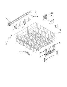Upper Rack And Track Parts parts for Kenmore Dishwasher 662.13282K112 (66213282K112, 662 13282K112) from AppliancePartsPros.com