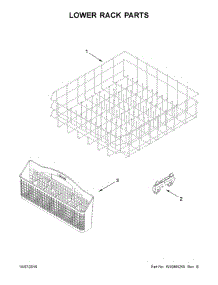Lower Rack Parts parts for Kenmore Dishwasher 665.14552N610 (66514552N610, 665 14552N610) from AppliancePartsPros.com