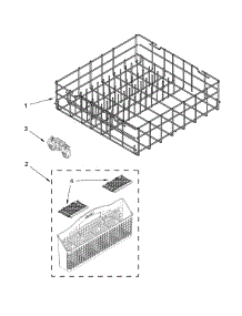 Lower Rack Parts parts for Kenmore Dishwasher 665.13073K217 (66513073K217, 665 13073K217) from AppliancePartsPros.com