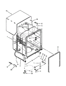 Tub And Frame Parts parts for Kenmore Dishwasher 665.13092N412 (66513092N412, 665 13092N412) from AppliancePartsPros.com