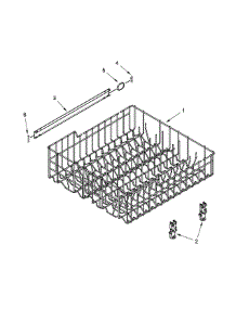 Upper Rack And Track Parts parts for Kenmore Dishwasher 665.13099N411 (66513099N411, 665 13099N411) from AppliancePartsPros.com