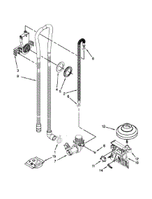 Fill, Drain And Overfill Parts parts for Kenmore Dishwasher 665.13093N411 (66513093N411, 665 13093N411) from AppliancePartsPros.com