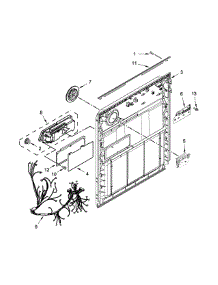 Inner Door Parts parts for Kenmore Dishwasher 665.13204N411 (66513204N411, 665 13204N411) from AppliancePartsPros.com