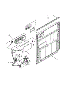Inner Door Parts parts for Kenmore Dishwasher 665.14312N410 (66514312N410, 665 14312N410) from AppliancePartsPros.com