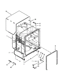 Tub And Frame Parts parts for Kenmore Dishwasher 665.13283K117 (66513283K117, 665 13283K117) from AppliancePartsPros.com